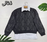 بلوز بافت شیرین 🌿 با کیفیت عالی ✅ الیش24199