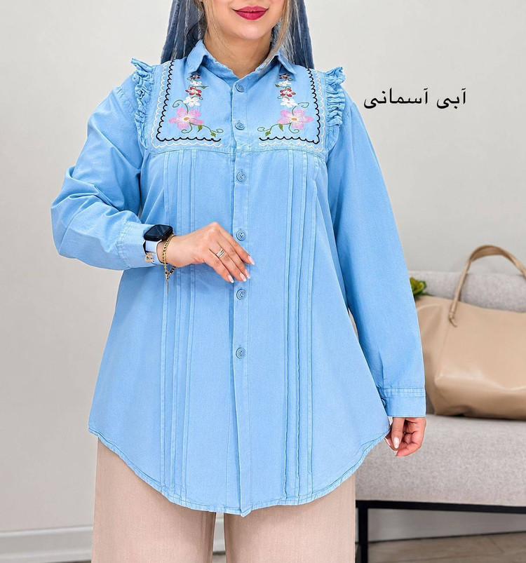 شومیز بانو کتان لنین 💯🌈🛍🎀۲۱۴۳۶ نفیس