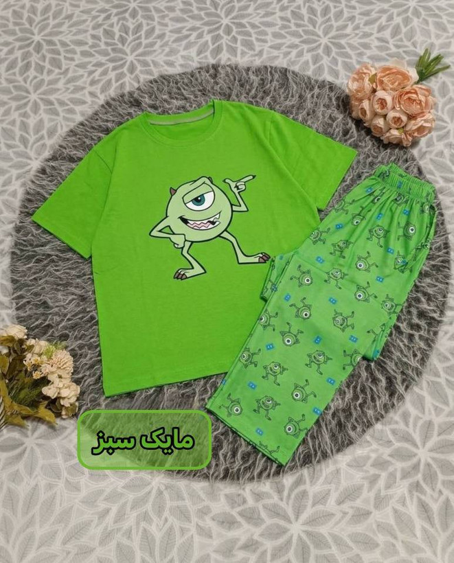 ست تیشرت شلوار انیمیشن در رنگبندی 😍😍کد۹۶۶۴ دل