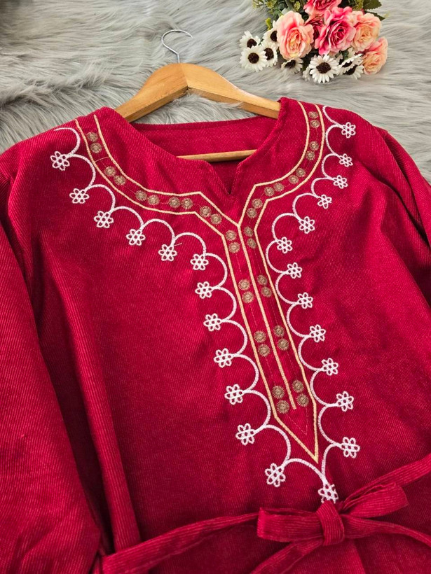 ست تونیک و شلوار مخمل شرمین 🌿 با کیفیت عالی ✅ والی4730