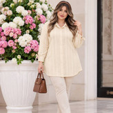شومیز مانتویی عروسکی ۳۲۶ تکرنگ 🎀🎀کد۲۴۱۰۵ لی
