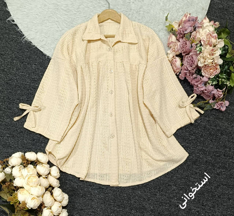 شومیز مانتویی عروسکی جنس مراکشی عالی با رنگبندی😍♥👌🏻کد 23474 باران