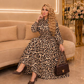 پیراهن الیزه پلنگی السا ❤️💞کد 24396 کلا