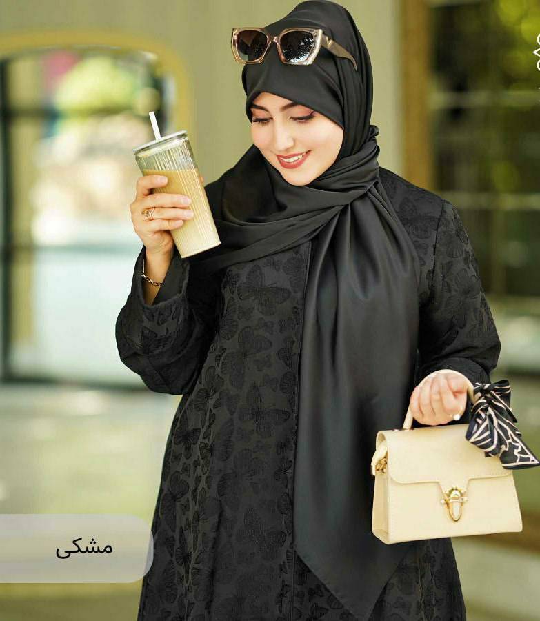 روسری مشکی ساتن ترک کیفیت عالی کد 24131 ستش😀🤩