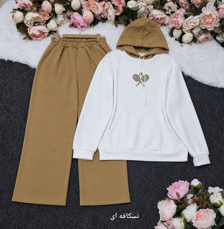 ست هودی شلوار تنیس تو کرکی♥👌🏻کد 24420 آرات