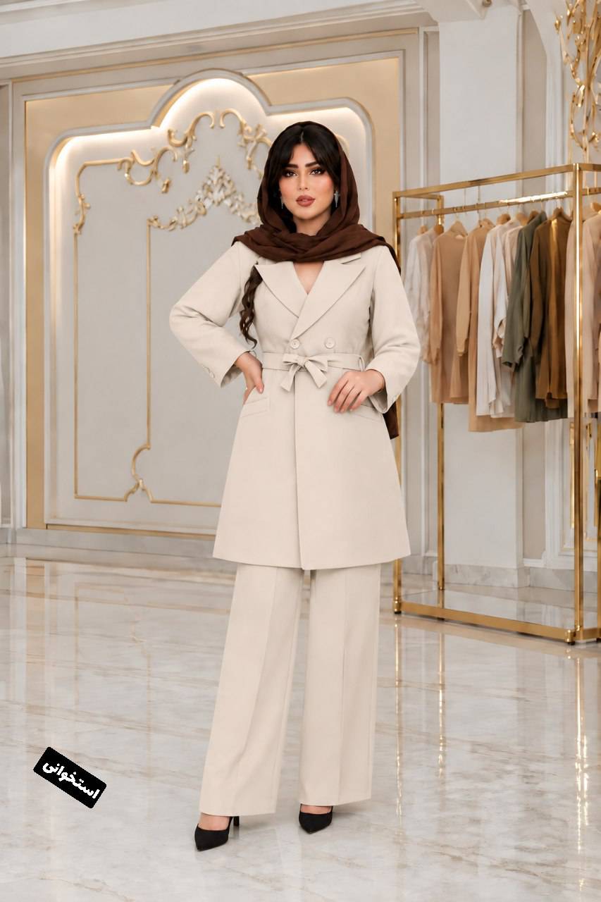 مانتو شلوار نیهان جنس فاستونی🥰💕کد 24413 ناز