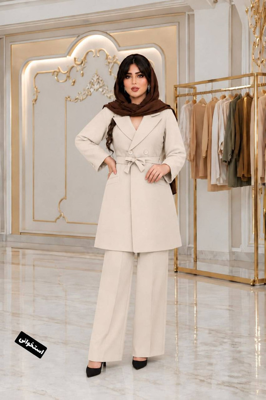 مانتو شلوار نیهان جنس فاستونی🥰💕کد 24413 ناز