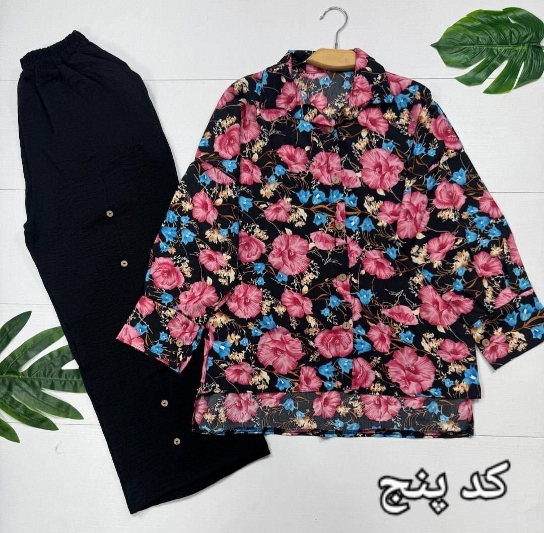 ست شومیز و شلوار های🌜🌼 با رنگ بندی و کیفیت عالی ✅الیش12029