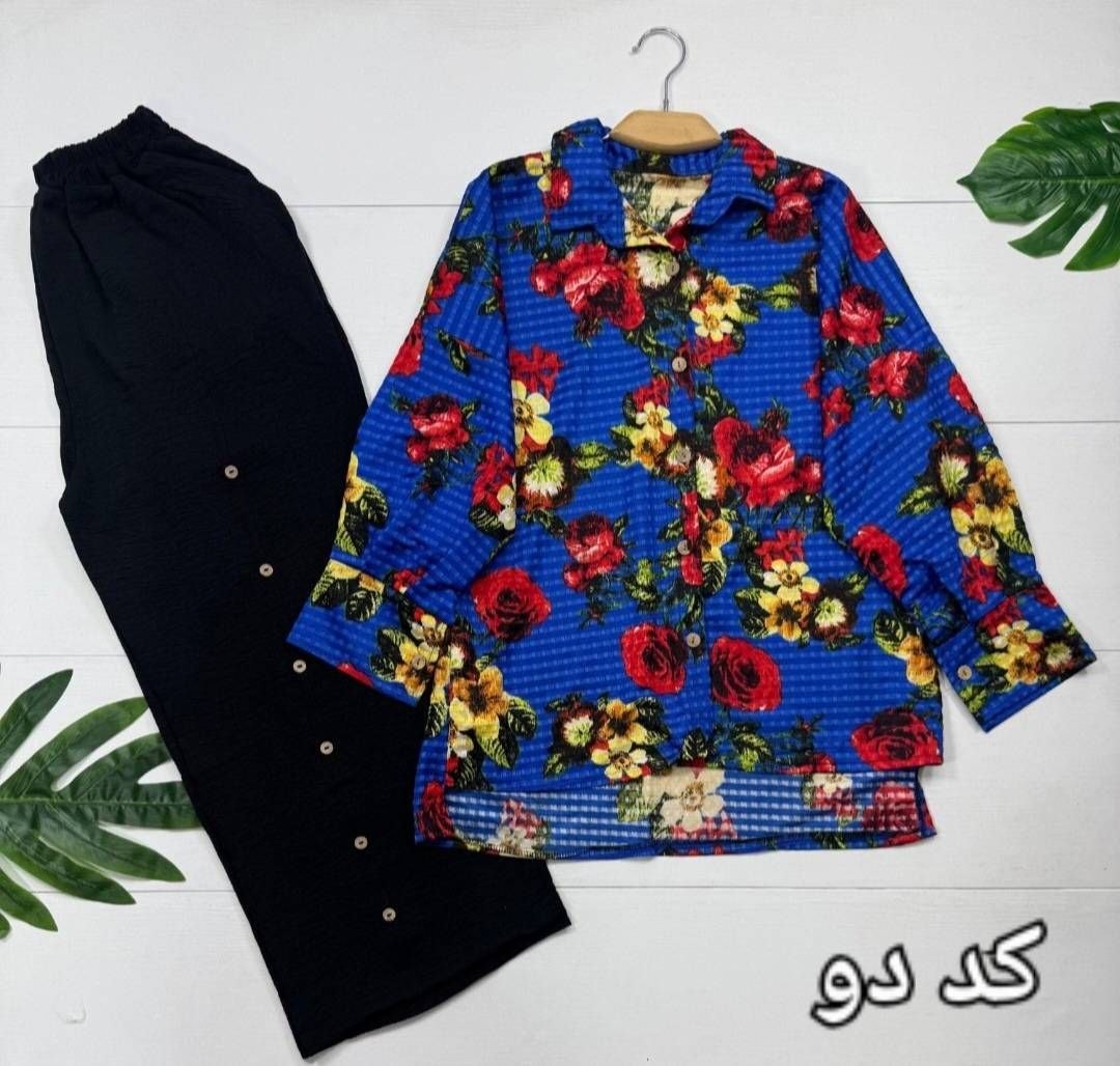 ست شومیز و شلوار های🌜🌼 با رنگ بندی و کیفیت عالی ✅الیش12029