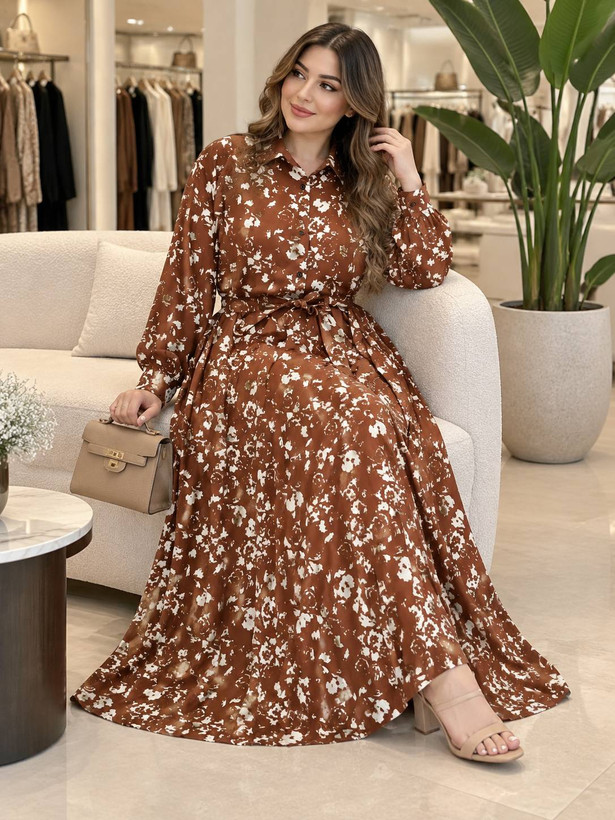 پیراهن بلند الیزه گلی ❤️🫀کد 24502 کلا