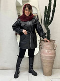 مانتو چرم مانلی 💞🫀کد 2991 ترمه