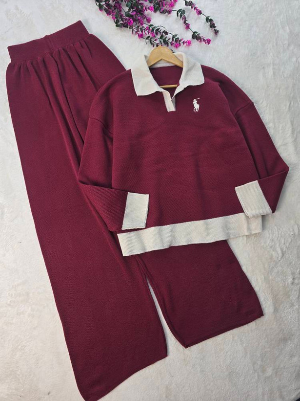 ست بلوز شلوار بافت POLO در رنگبندی 🥰🥰کد۲۴۵۱۲ ست