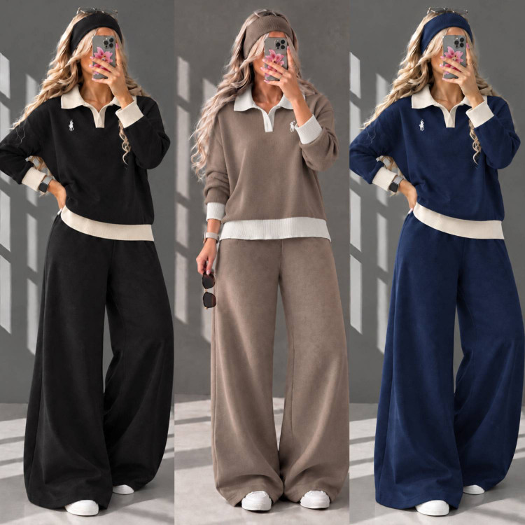 ست بلوز شلوار بافت POLO در رنگبندی 🥰🥰کد۲۴۵۱۲ ست
