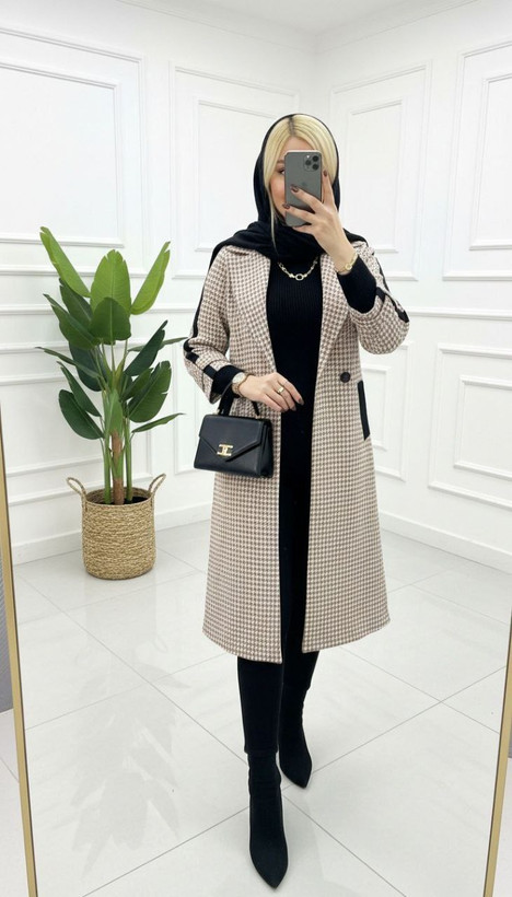 پالتو رزا🌿 با رنگ بندی و کیفیت عالی ✅ الیش24521