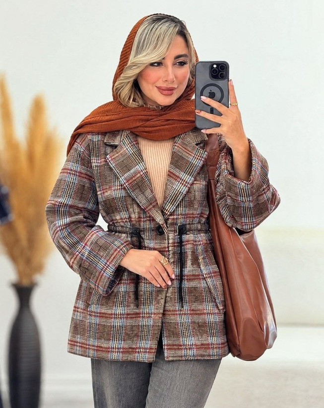 مانتو پشمی آلوینا🌿 با رنگ بندی و کیفیت عالی ✅ الیش24527