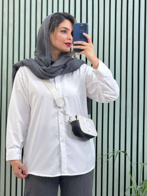 شومیز سفید گلاویژ 🫀🎀کد 111 شیک و مد