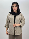 شومیز مانتویی کوک دوزی گلژین 💞🦋کد 536 شانی