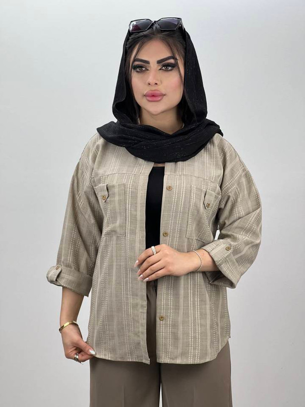 شومیز مانتویی کوک دوزی گلژین 💞🦋کد 536 شانی