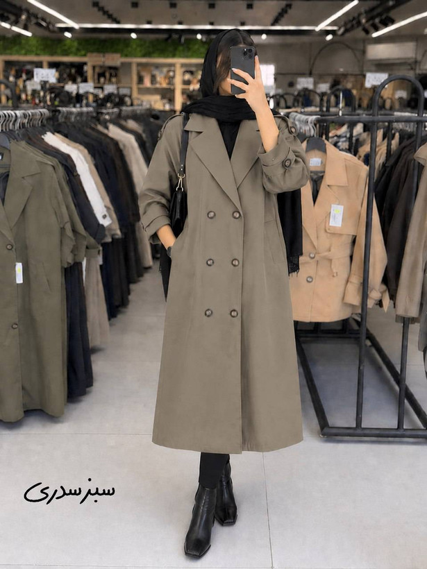 مانتو بارونی آستر دار خزان تضمین کیفیت 😍🍂کد 24508 طاها