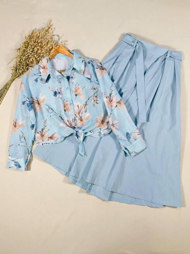 ست شومیز دامن ارکیده 🪷💞کد 245۹9 ترمه