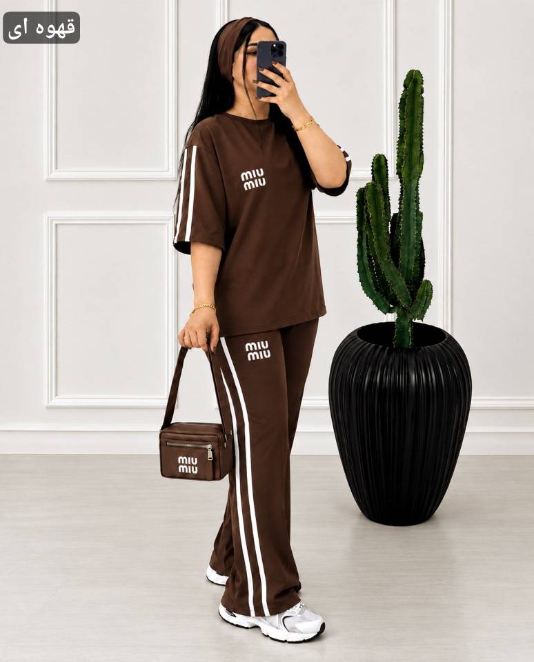 ست بلیز شلوار miu miبا پارچه ای عالی 😍🌺😍