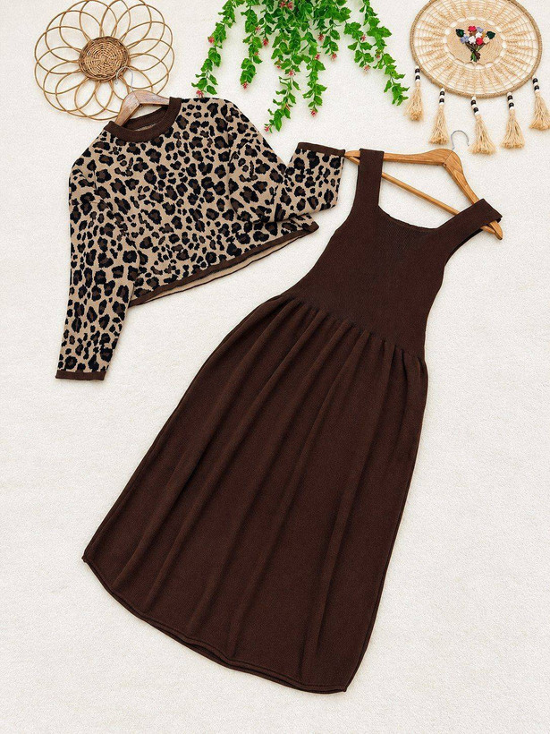 ست بافت کراپ و سارافون پریسان 🌺😍😍🌺24601شایسته