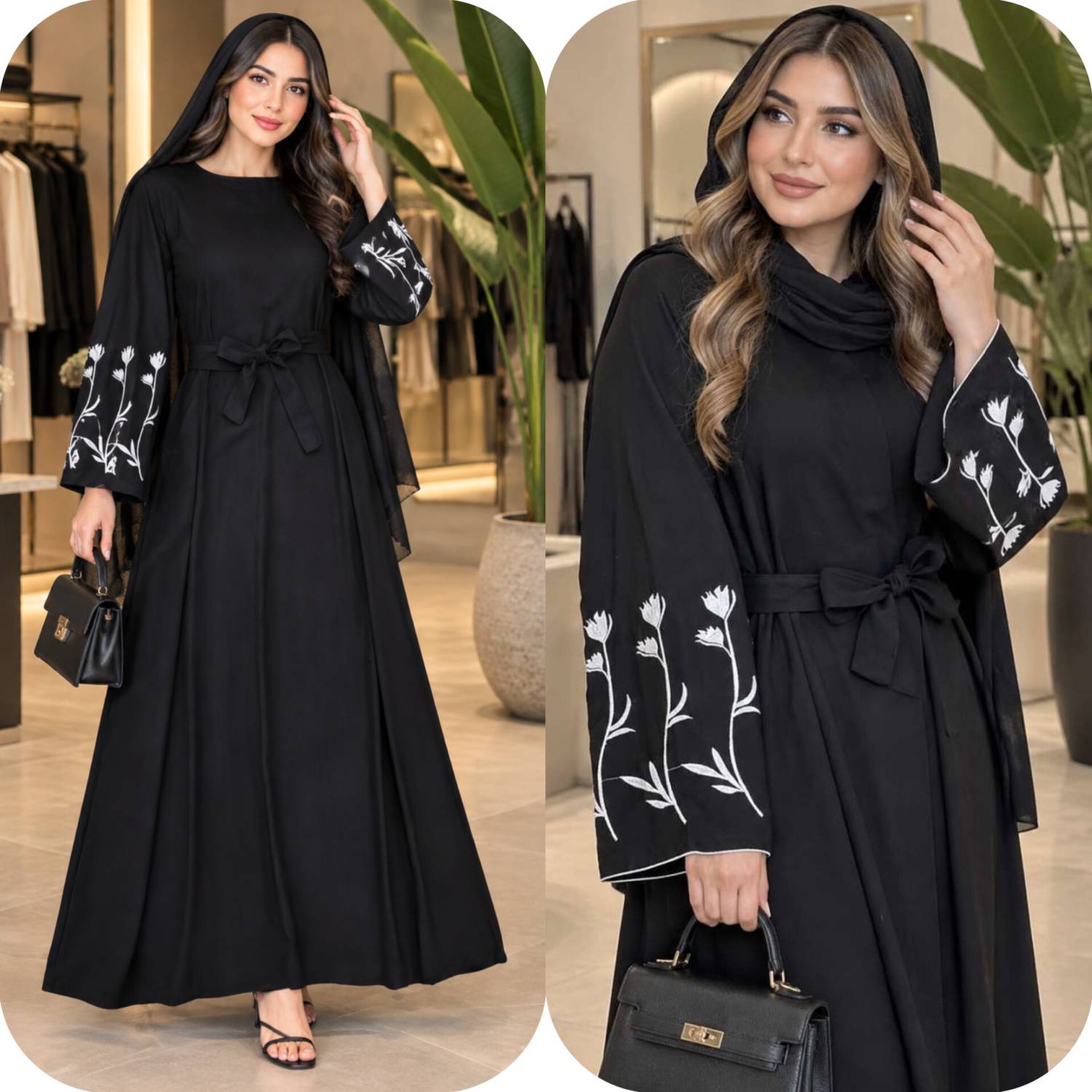 پیراهن عبایی گل لاله🌹 با کیفیت عالی ✅ والی22466