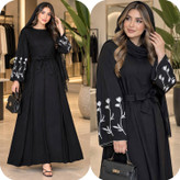 پیراهن عبایی گل لاله🌹 با کیفیت عالی ✅ والی22466