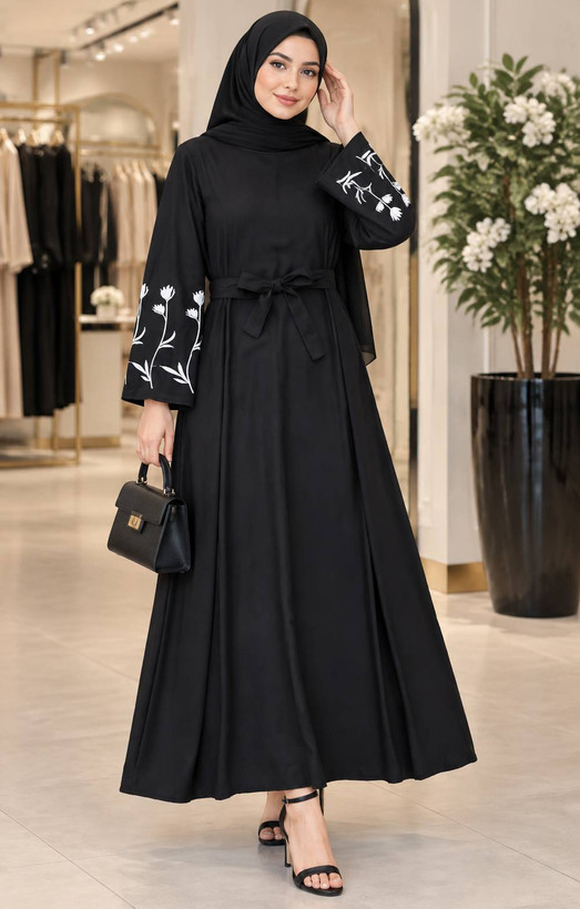 پیراهن عبایی گل لاله🌹 با کیفیت عالی ✅ والی22466