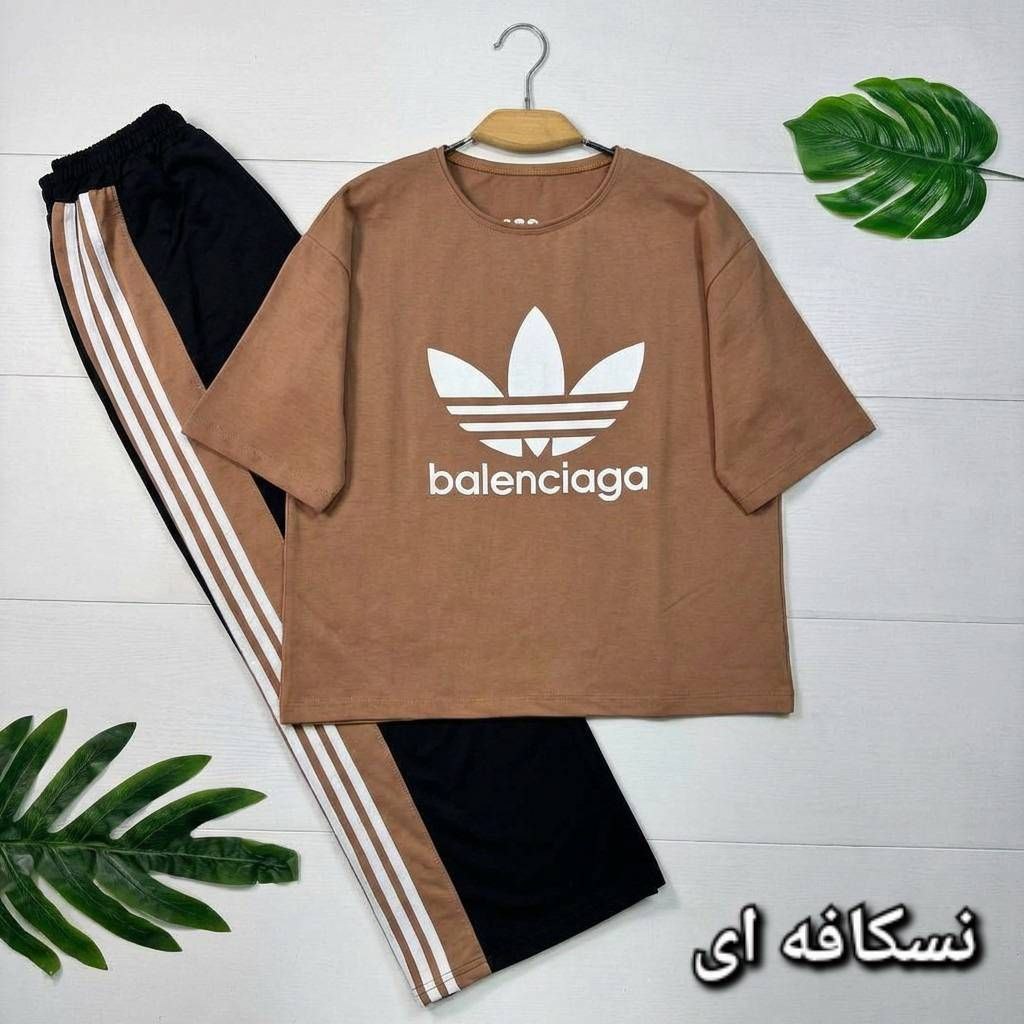 ست تیشرت و شلوار بالنسیاگا🌿 با کیفیت عالی ✅ الیش5939