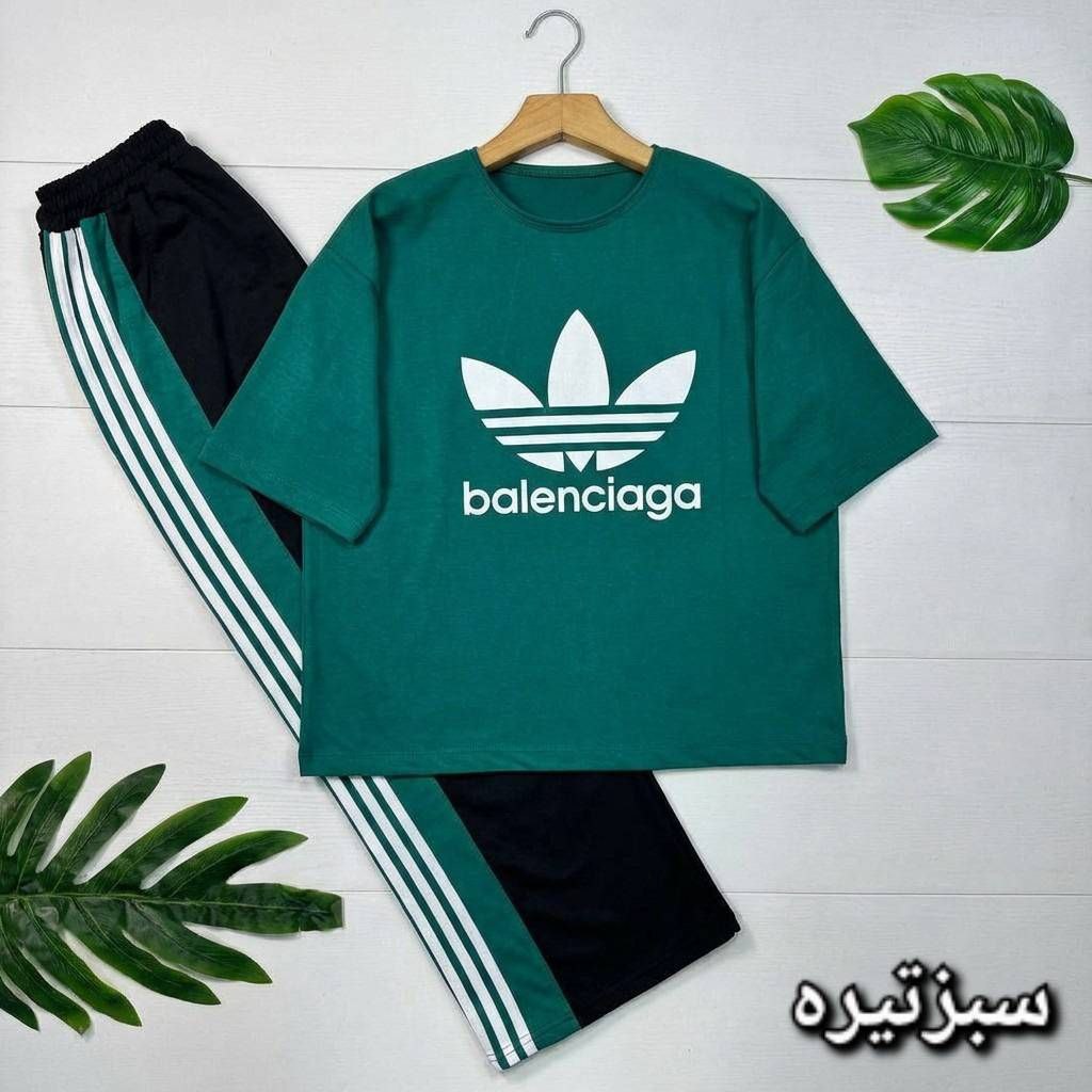 ست تیشرت و شلوار بالنسیاگا🌿 با کیفیت عالی ✅ الیش5939