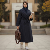 مانتو دانشجویی الناز 🌿 با رنگ بندی و کیفیت بسیار عالی ✅ارغوان100932