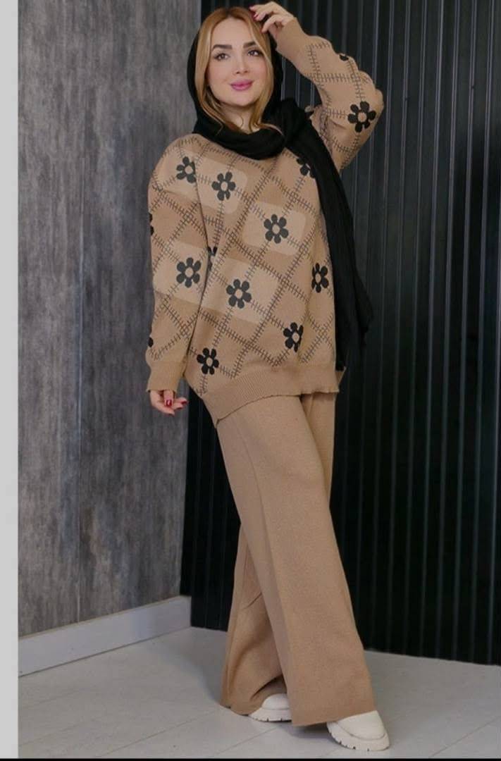 ست بافت گلدار زیبا و جذاب 🌺😍😍39758پری