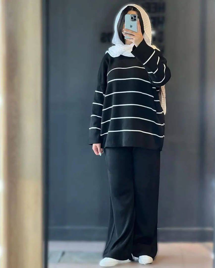 ست بافت راه راه🌺😍🌺😍🌺39762پری