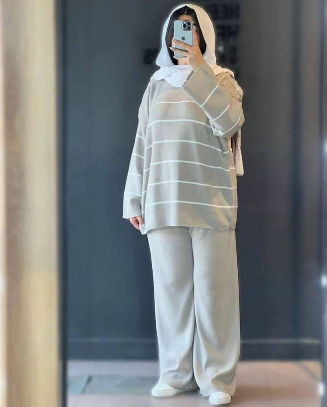 ست بافت راه راه🌺😍🌺😍🌺39762پری