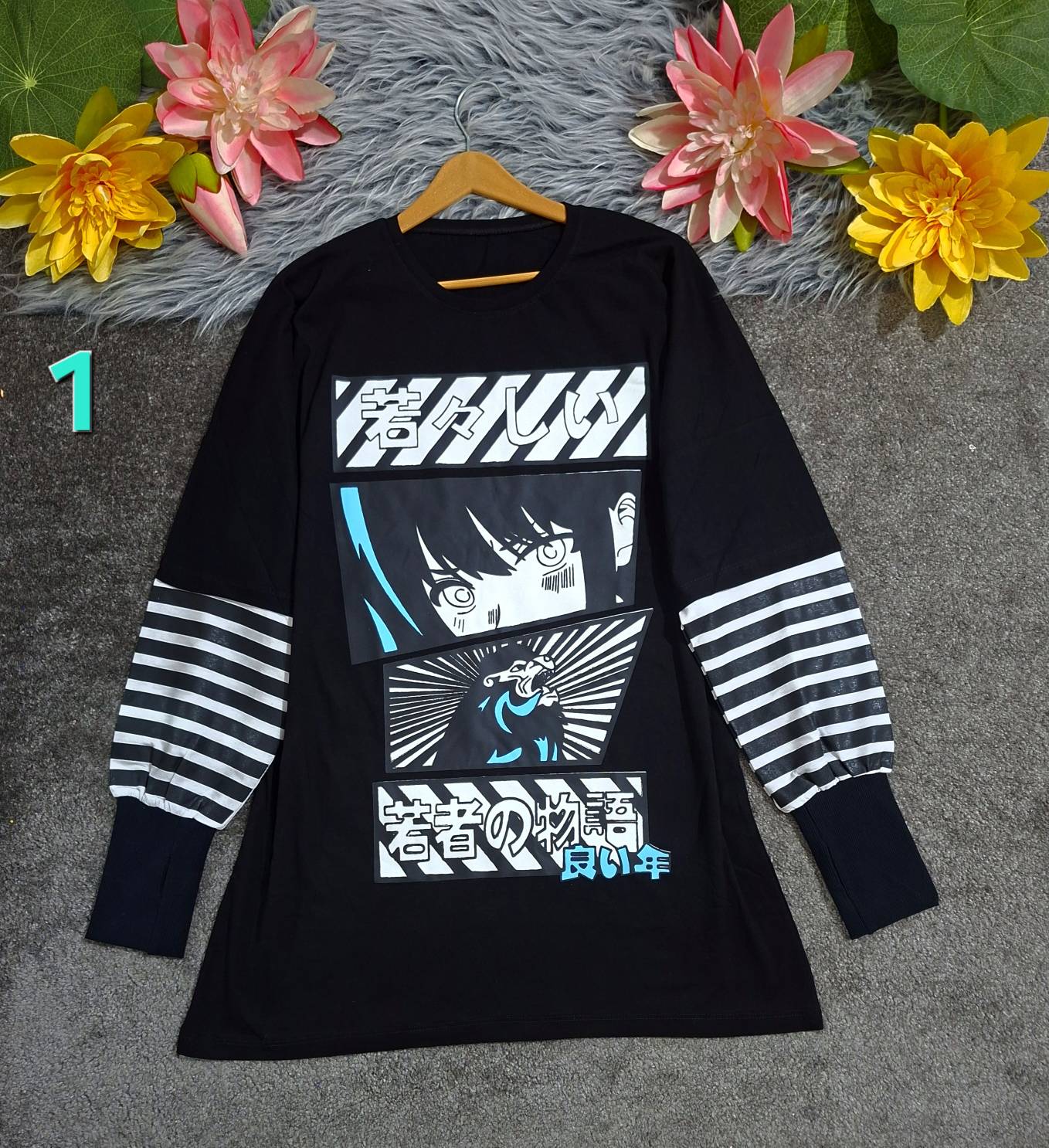 تیشرت لانگ فینگر دار با کیفیت عالی😍🌺😍دخت۱۱۶۵