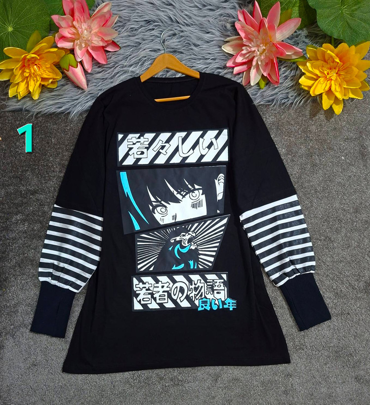 تیشرت لانگ فینگر دار با کیفیت عالی😍🌺😍دخت۱۱۶۵