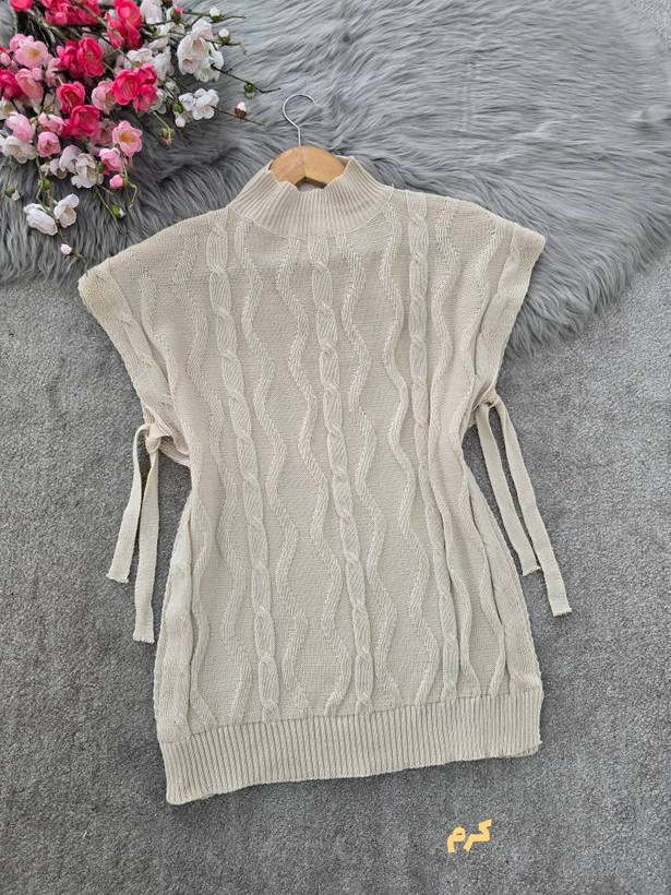 وست بغل بندی بافت 💞❤️کد 24702 کلا