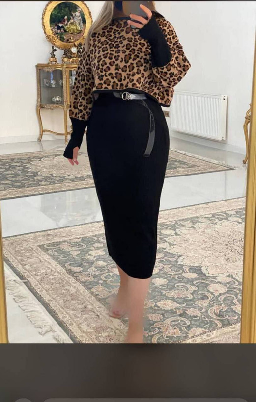 ست دو تیکه پلنگی بسیار جذاب😍🌺پری۳۹۷۸۸