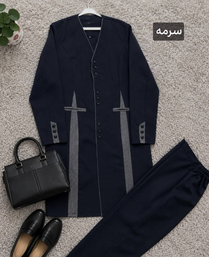 ست مانتو و شلوار اداری نفس 🌿با کیفیت عالی ✅ ارغوان 101023