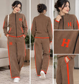 ست سویشرت و شلوار بافت ژاله 🌿 با کیفیت عالی ✅ ارغوان 101083