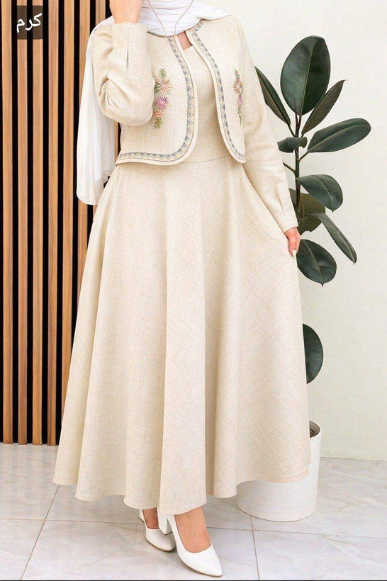 ست کت سارافون گلدوزی ژیوا با کیفیت عالی🌺🌱7326شایسته