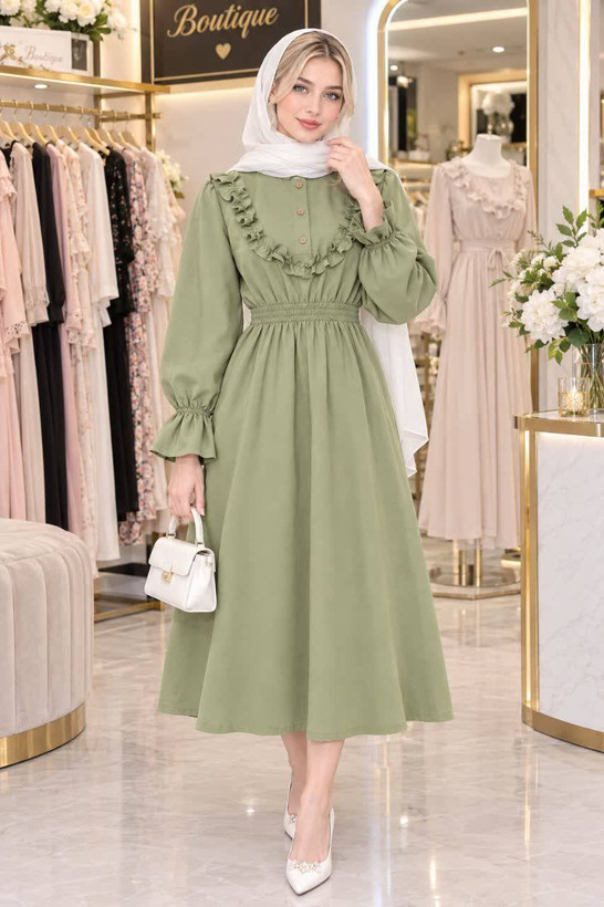 پیراهن مازراتی کمر ماسوره مازراتی کجراه در رنگبندی 🎀🎀کد۷۵۰۹ دل