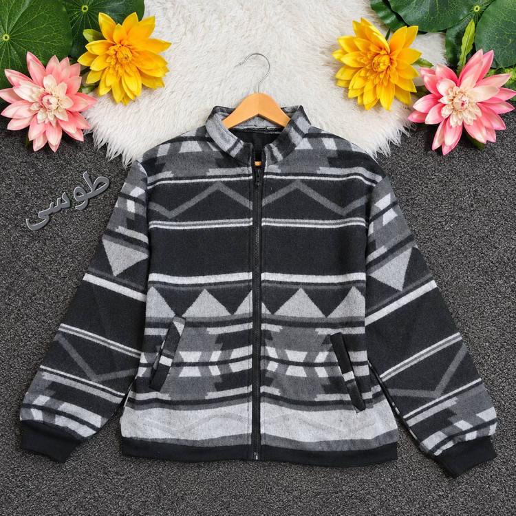 ژاکت بافت طرحدار و زیپدار 🌺😍۱۲۰۷دخت