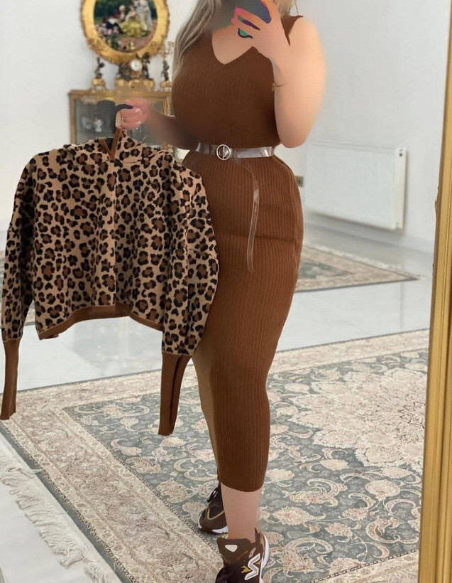رویه و سارافون پلنگی نبات💕💞کد 792 آدرا