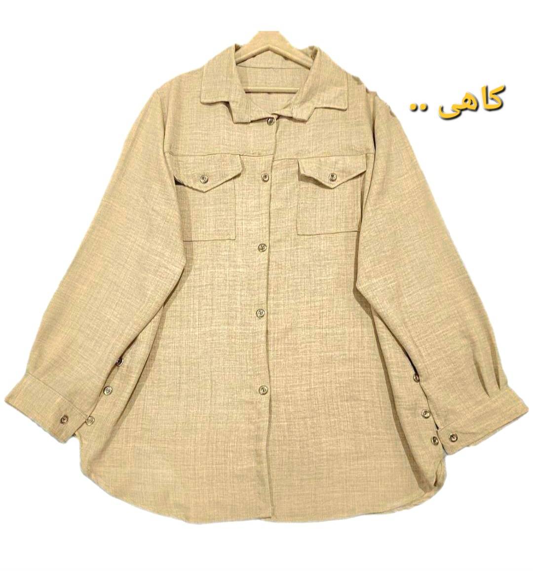 شومیز مانتویی بغل دکمه فرخنده❤️💞کد241 شیک و مد