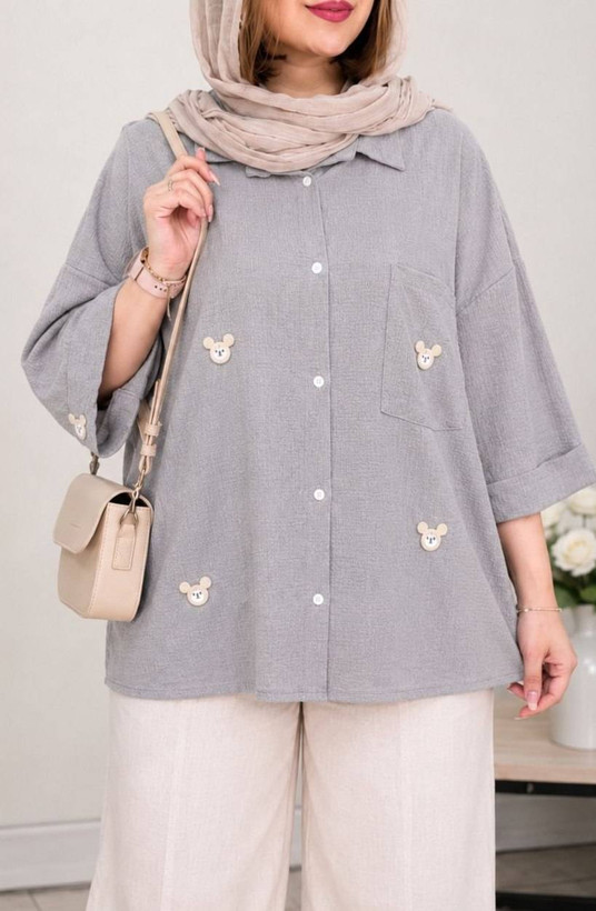 شومیز عروسکی تدی در رنگ بندی جذاب🥰🎀کد 570 آدراپانا