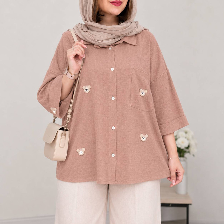 شومیز عروسکی تدی در رنگ بندی جذاب🥰🎀کد 570 آدراپانا