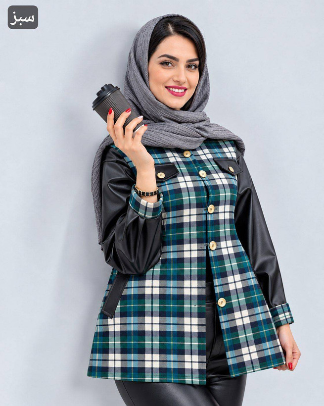 مانتو ترکیبی شاکمن زیبا و جذاب 😍🌺25898شایسته
