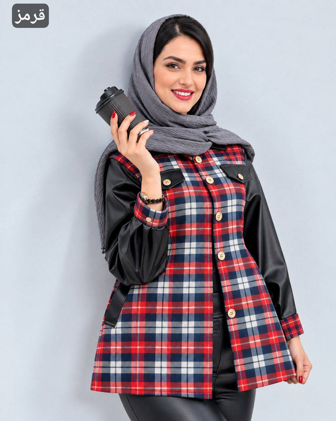 مانتو ترکیبی شاکمن زیبا و جذاب 😍🌺25898شایسته
